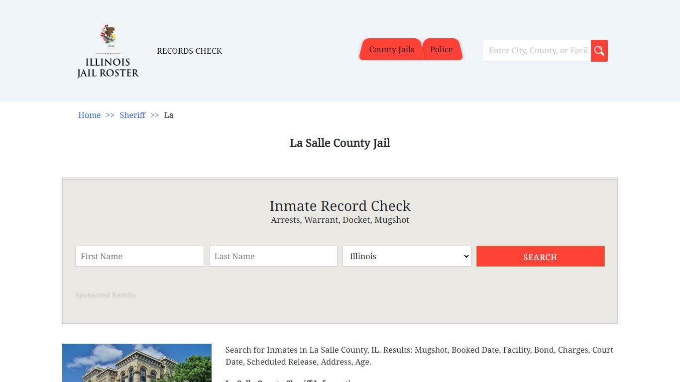 La Salle County Jail - Jail Roster Search